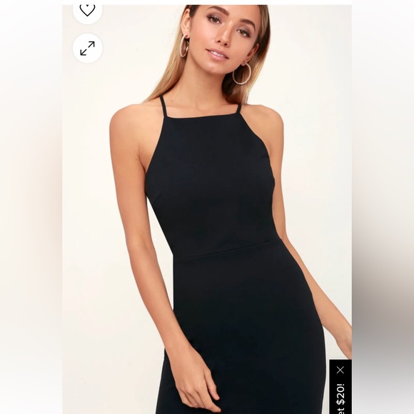 Lulus This Could Be Love Bodycon Midi Dress in Black, Size XSmall, EUC - Picture 16 of 16